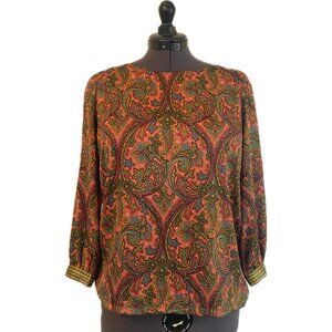 Pink Paisley LOFT Blouse (Petite)